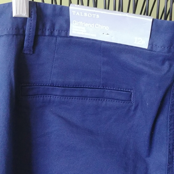 NWT, "TALBOTS" SIZE 12P, ankle length/relaxed legs, 98% COTTON/2% SPANDEX PANTS - Picture 8 of 10